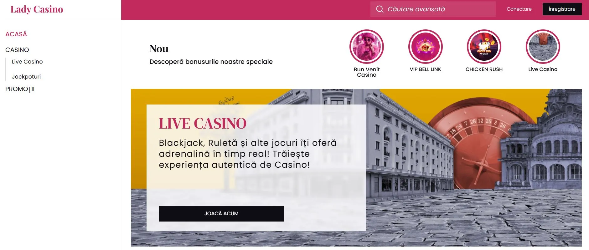 Lista cazinouri online Lady Casino